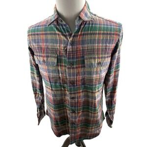 Polo Ralph Lauren Mens Plaid Flannel Shirt Multicolor Size Small